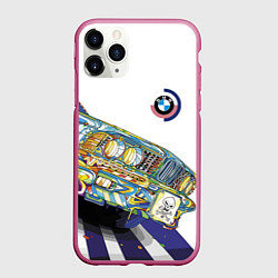 Чехол iPhone 11 Pro матовый Бэха в стиле поп-арт, цвет: 3D-малиновый