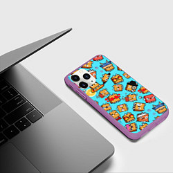Чехол iPhone 11 Pro матовый PAPER BAG CAT TOCA BOCA TOCA LIFE WORLD, цвет: 3D-фиолетовый — фото 2
