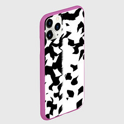Чехол iPhone 11 Pro матовый Черно-белый камуфляж, цвет: 3D-фиолетовый — фото 2