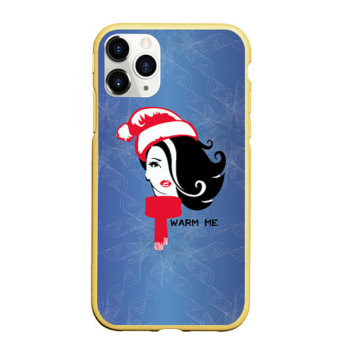 Чехол iPhone 11 Pro матовый Согрей меняWarm me / 3D-Желтый – фото 1