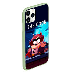 Чехол iPhone 11 Pro матовый The Coon - Енот Южный Парк, цвет: 3D-салатовый — фото 2