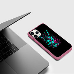 Чехол iPhone 11 Pro матовый НЕОНОВЫЙ САМУРАЙ NEON RONIN NEON SAMURAI, цвет: 3D-малиновый — фото 2