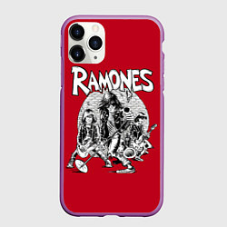 Чехол iPhone 11 Pro матовый BW Ramones, цвет: 3D-фиолетовый