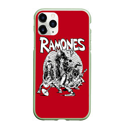 Чехол iPhone 11 Pro матовый BW Ramones, цвет: 3D-салатовый