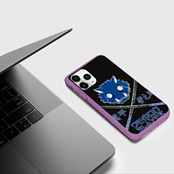 Чехол iPhone 11 Pro матовый Клинок, рассекающий демонов Иноске, цвет: 3D-фиолетовый — фото 2