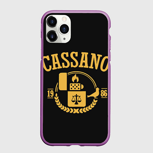 Чехол iPhone 11 Pro матовый Кассано знак / 3D-Фиолетовый – фото 1