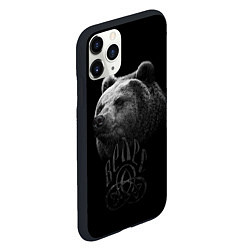 Чехол iPhone 11 Pro матовый ВЕЛЕС, Медведь, цвет: 3D-черный — фото 2