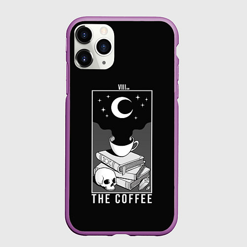 Чехол iPhone 11 Pro матовый The Coffee Occult / 3D-Фиолетовый – фото 1