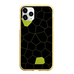 Чехол iPhone 11 Pro матовый Кожа рептилии, цвет: 3D-желтый