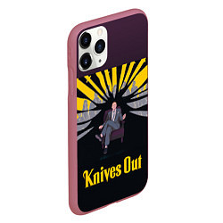 Чехол iPhone 11 Pro матовый Достать ножи! Knives out!, цвет: 3D-малиновый — фото 2