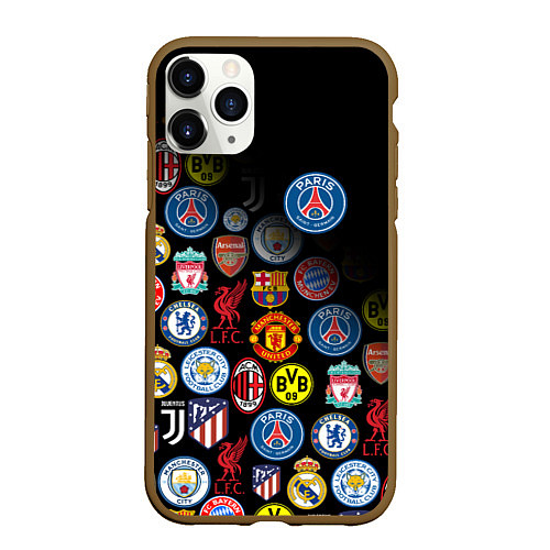 Чехол iPhone 11 Pro матовый PSG LOGOBOMBING / 3D-Коричневый – фото 1