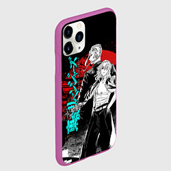 Чехол iPhone 11 Pro матовый МАЙКИ ТОЙКИЙСКИЕ МСТИТЕЛИ НЕОН ЛОГО, цвет: 3D-фиолетовый — фото 2