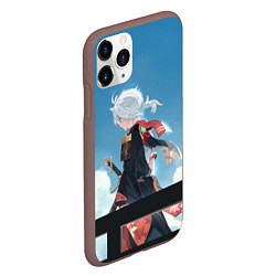 Чехол iPhone 11 Pro матовый КАДЗУХА НА ФОНЕ НЕБА, цвет: 3D-коричневый — фото 2
