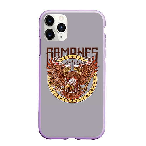 Чехол iPhone 11 Pro матовый Ramones Eagle / 3D-Сиреневый – фото 1