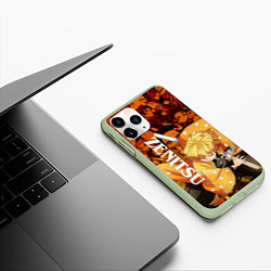Чехол iPhone 11 Pro матовый ЗЕНИТЦУ, КЛИНОК РАССЕКАЮЩИЙ ДЕМОНОВ, цвет: 3D-салатовый — фото 2