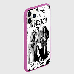 Чехол iPhone 11 Pro матовый Maneskin Монэскин, рок - группа, цвет: 3D-фиолетовый — фото 2