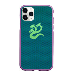 Чехол iPhone 11 Pro матовый Альфа Легион чешуя креатив, цвет: 3D-фиолетовый