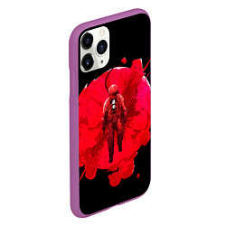 Чехол iPhone 11 Pro матовый Космонавт на кровавой луне, цвет: 3D-фиолетовый — фото 2