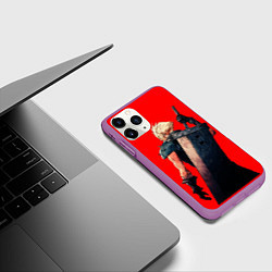 Чехол iPhone 11 Pro матовый Клауд С мечом final fantasy, цвет: 3D-фиолетовый — фото 2