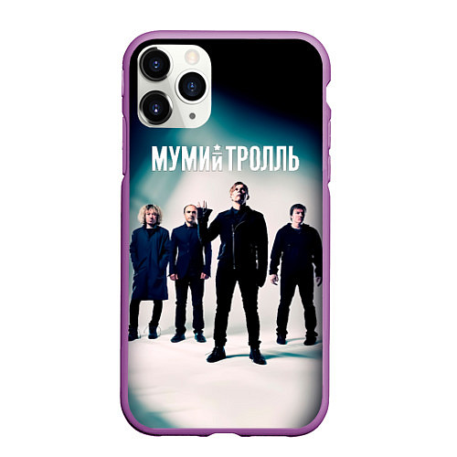 Чехол iPhone 11 Pro матовый Состав группы Мумий Тролль / 3D-Фиолетовый – фото 1