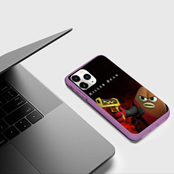 Чехол iPhone 11 Pro матовый Убить Боба, цвет: 3D-фиолетовый — фото 2
