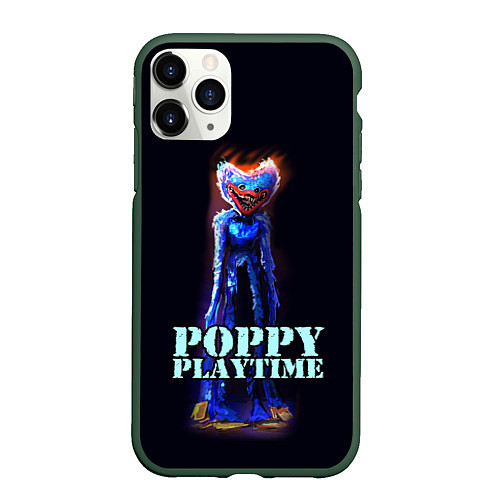 Чехол iPhone 11 Pro матовый Poppy Playtime / 3D-Темно-зеленый – фото 1