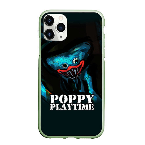 Чехол iPhone 11 Pro матовый Poppy Playtime / 3D-Салатовый – фото 1