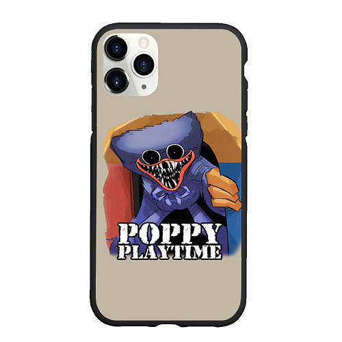 Чехол iPhone 11 Pro матовый Poppy Playtime / 3D-Черный – фото 1