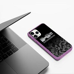 Чехол iPhone 11 Pro матовый H2 HUMMER LOGO, цвет: 3D-фиолетовый — фото 2