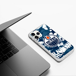 Чехол iPhone 11 Pro матовый Эдмонтон Ойлерз Edmonton Oilers, цвет: 3D-белый — фото 2