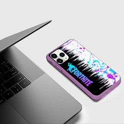 Чехол iPhone 11 Pro матовый FORTNITE ФОРНТАЙТ, цвет: 3D-фиолетовый — фото 2