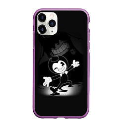 Чехол iPhone 11 Pro матовый BENDY - БЕНДИ ИГРА, цвет: 3D-фиолетовый