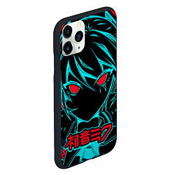 Чехол iPhone 11 Pro матовый Мику Хацунэ Hatsune Miku, цвет: 3D-черный — фото 2