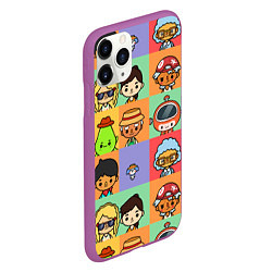 Чехол iPhone 11 Pro матовый TOCA BOCA WORLD HERO, цвет: 3D-фиолетовый — фото 2
