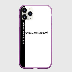 Чехол iPhone 11 Pro матовый System of a Down - Steal This Album!, цвет: 3D-фиолетовый
