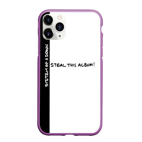 Чехол iPhone 11 Pro матовый System of a Down - Steal This Album! / 3D-Фиолетовый – фото 1