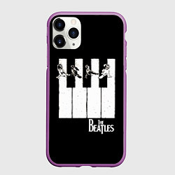 Чехол iPhone 11 Pro матовый THE BEATLES ЗНАМЕНИТАЯ КАРТИНКА, цвет: 3D-фиолетовый