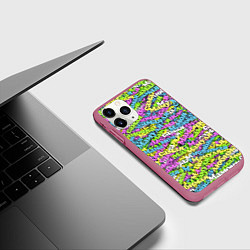 Чехол iPhone 11 Pro матовый Мама, Мамочка Мамуля, цвет: 3D-малиновый — фото 2
