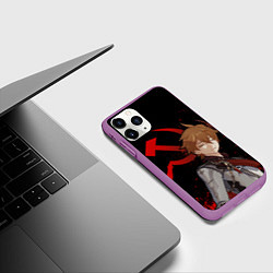 Чехол iPhone 11 Pro матовый ТАРТАЛЬЯ СНЕЖНАЯ ЧЕРНЫЙ, цвет: 3D-фиолетовый — фото 2