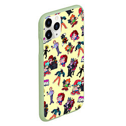 Чехол iPhone 11 Pro матовый Friday Night Funkin - все герои, цвет: 3D-салатовый — фото 2