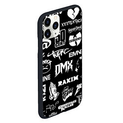 Чехол iPhone 11 Pro матовый RAP & HIP HOP LOGOS, цвет: 3D-черный — фото 2