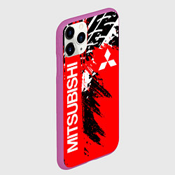 Чехол iPhone 11 Pro матовый MITSUBISHI МИЦУБИСИ МИТСУБИСИ МИЦУБИШИ, цвет: 3D-фиолетовый — фото 2
