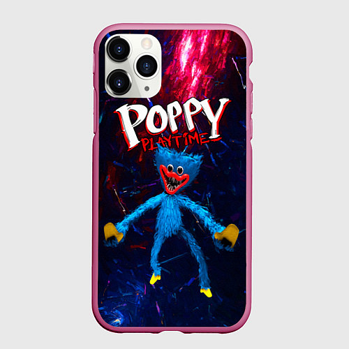Чехол iPhone 11 Pro матовый Poppy Playtime / 3D-Малиновый – фото 1