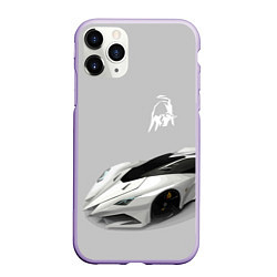 Чехол iPhone 11 Pro матовый Lamborghini Concept sketch, цвет: 3D-светло-сиреневый