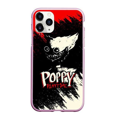 Чехол iPhone 11 Pro матовый Poppy Playtime: Red & Black / 3D-Розовый – фото 1