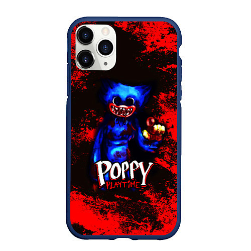 Чехол iPhone 11 Pro матовый Poppy Playtime: Bloodrage / 3D-Тёмно-синий – фото 1
