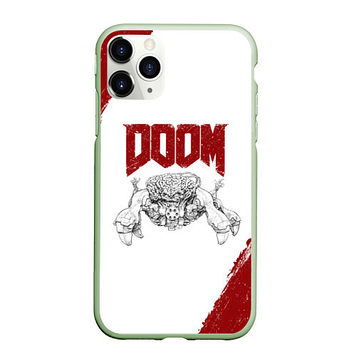 Чехол iPhone 11 Pro матовый Владычица пауков Doom / 3D-Салатовый – фото 1
