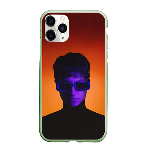 Чехол iPhone 11 Pro матовый Стильный Бульвар Депо / 3D-Салатовый – фото 1