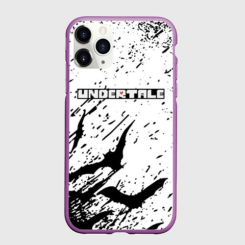 Чехол iPhone 11 Pro матовый UNDERTALE Летучие мыши / 3D-Фиолетовый – фото 1