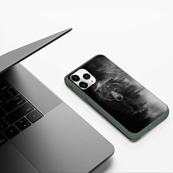 Чехол iPhone 11 Pro матовый EVIL BEAR, цвет: 3D-темно-зеленый — фото 2